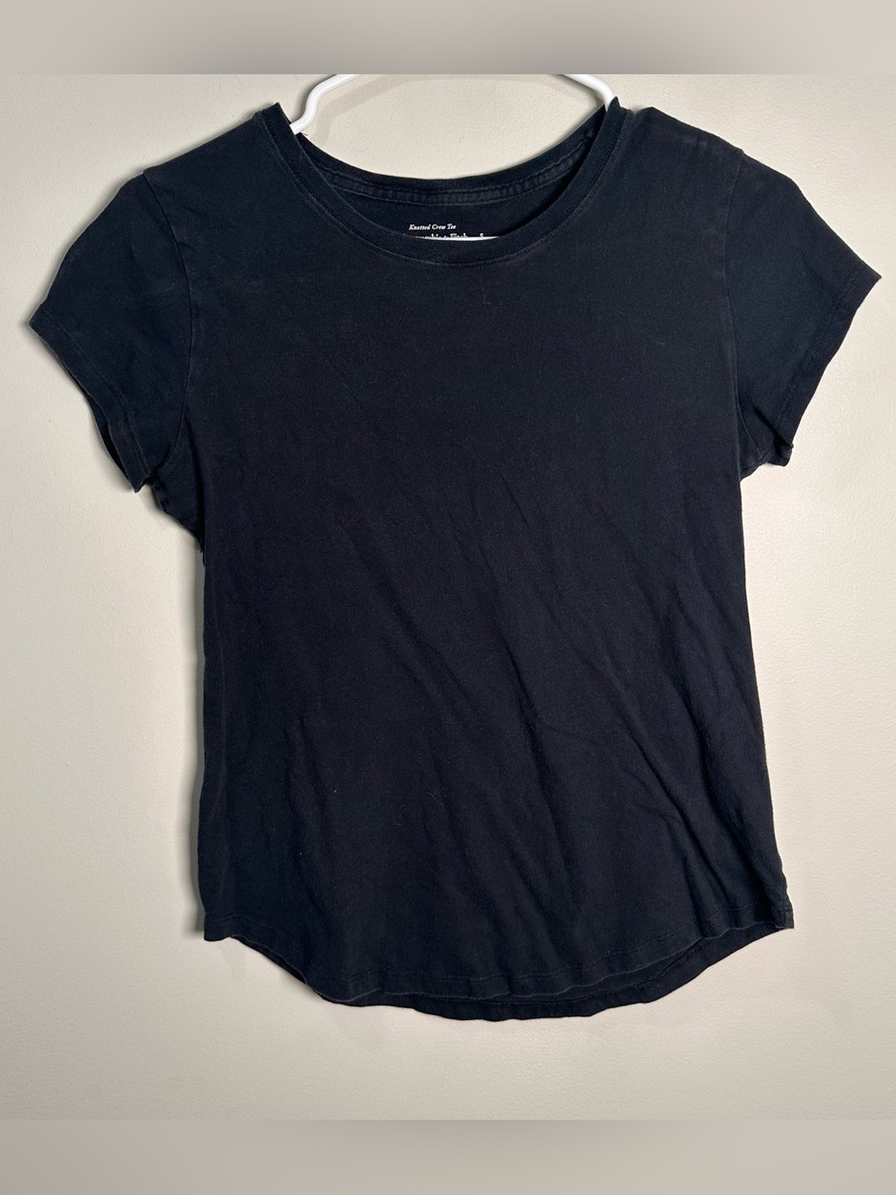 A&F Women's Black Crewneck Short Sleeve Top